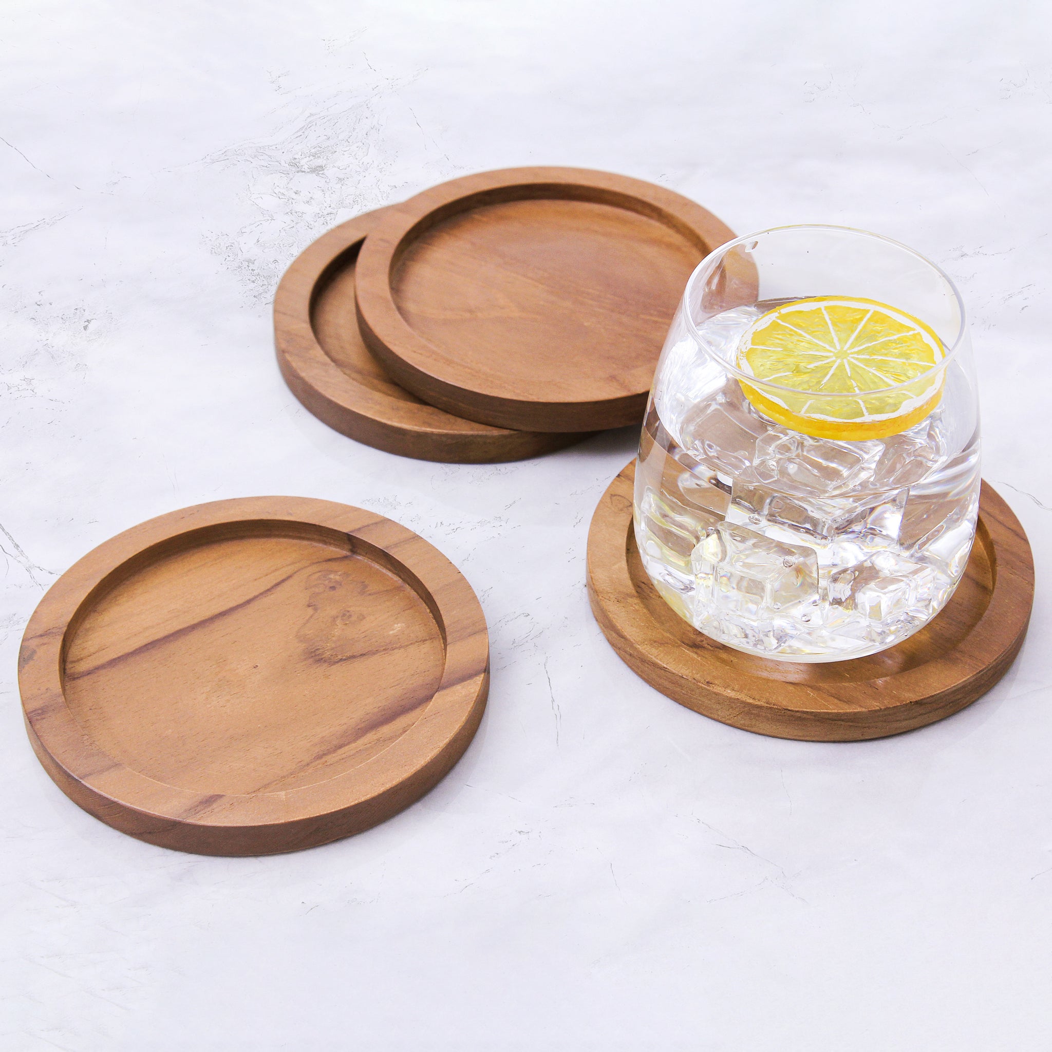 Buy Cornerstone Wooden Table Coaster For Tea Cups & Mugs Set of 4 Coasters  Online - Ikiru