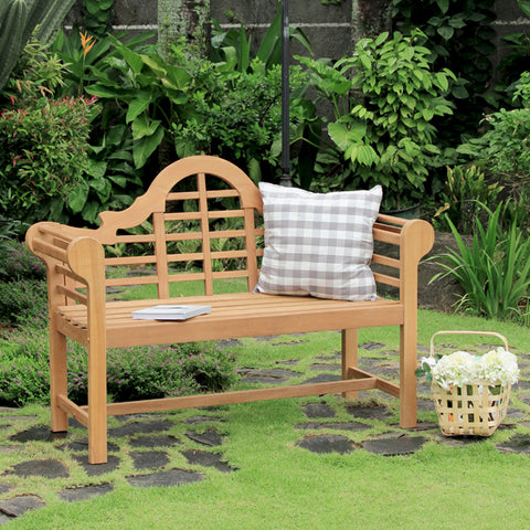 Lutyens Teak Wood 4 Feet Outdoor Bench - Cambridge Casual