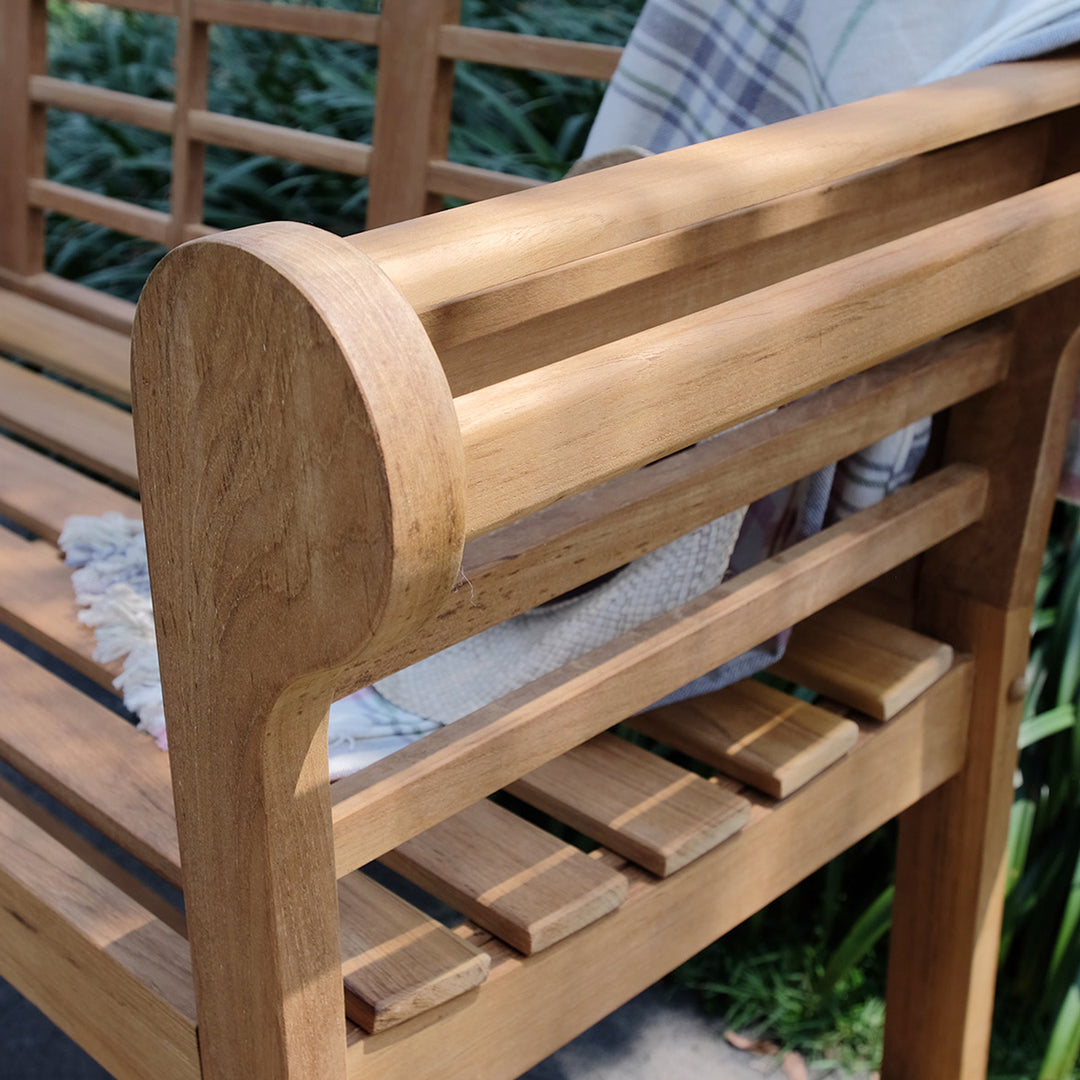 Lutyens Teak Wood 4 Feet Outdoor Bench - Cambridge Casual [DETAILS]