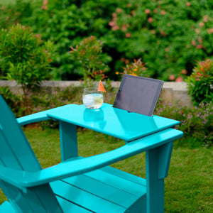 Moni Mahogany Wood Hunter Green Adirondack Chair FREE Tray Table - Cambridge Casual