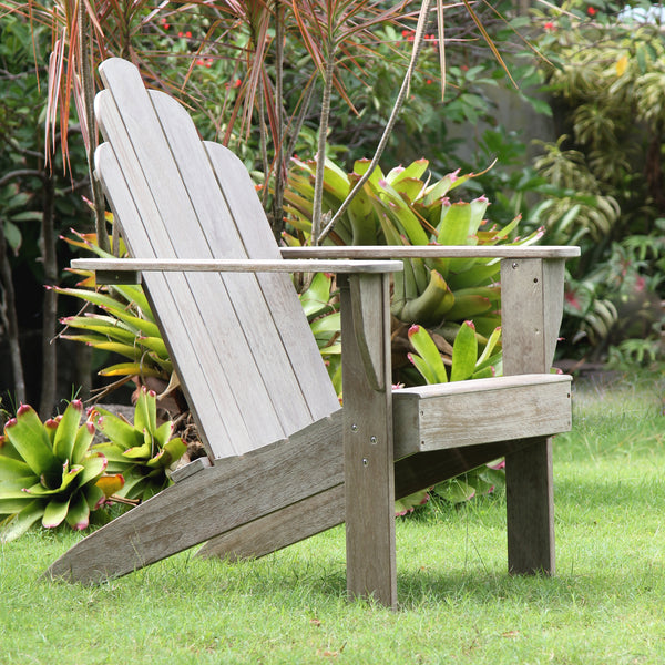 Richmond Weathered Teak Wood Adirondack Chair - Cambridge Casual