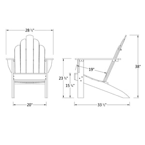 Richmond Teak Wood Adirondack Chair - Cambridge Casual