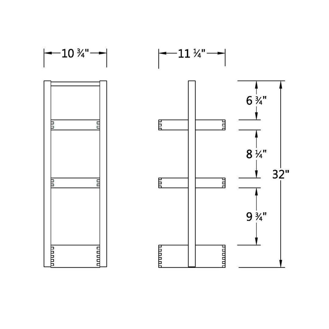 [DIMENSIONS] Dussi Teak Wood Shower Caddy - Cambridge Casual