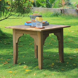 Caterina Teak Wood 7 Piece Patio Conversation Set with Navy Cushion - Cambridge Casual