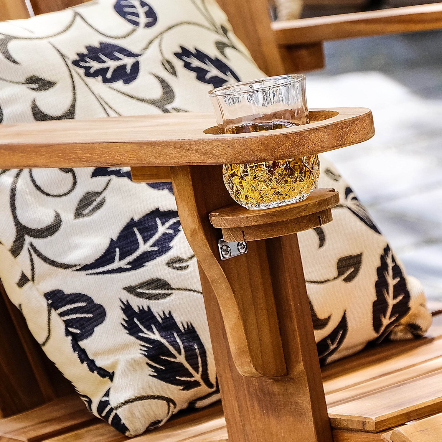 Richmond Teak Wood 3 Piece Patio Adirondack Conversation Set
