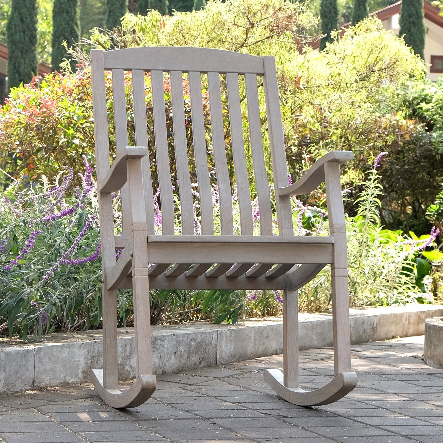 Richmond Weathered Teak Wood Outdoor Rocking Chair - Cambridge Casual