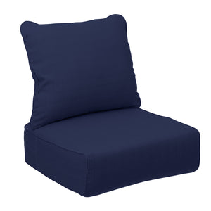 Spunpoly Navy Outdoor Cushion Slipcover Replacement for Seating of Abbington 5 Piece Patio Conversation Set - Cambridge Casual