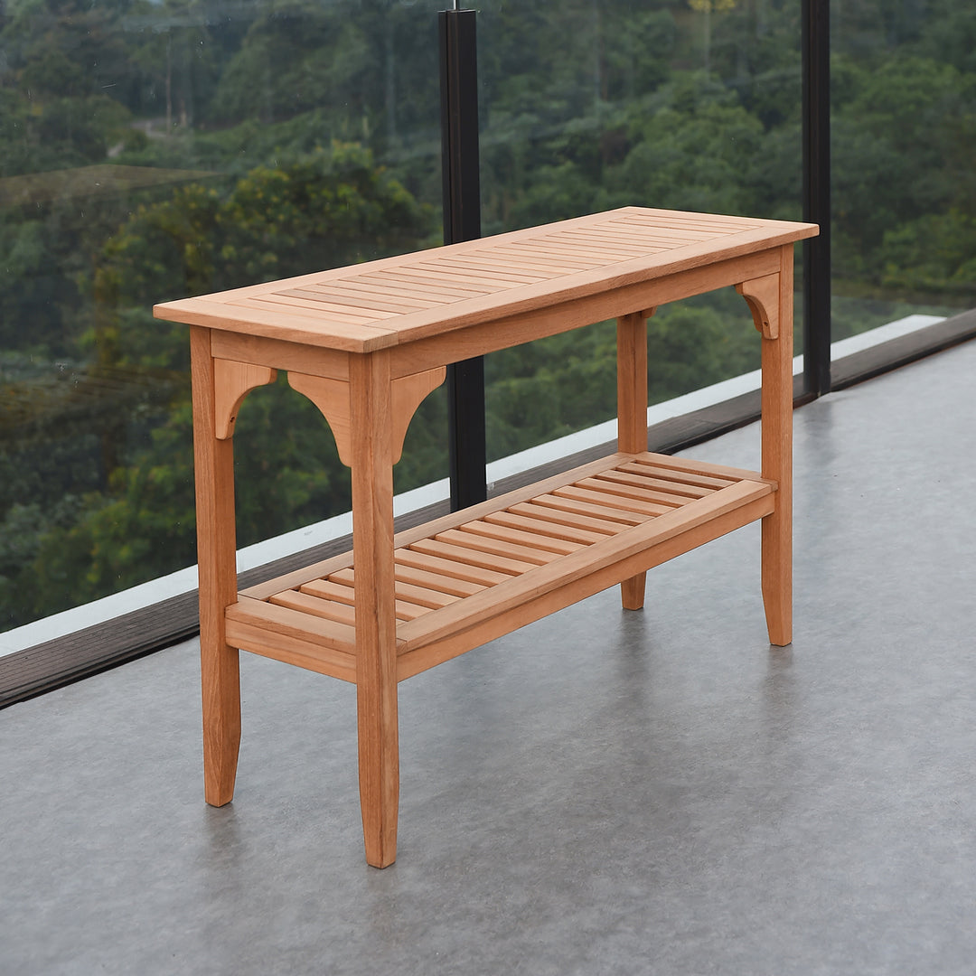 [DETAILS] Caterina Teak Wood Outdoor Console Table - Cambridge Casual