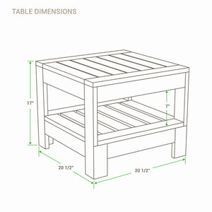 Logan Teak Wood Outdoor Side Table
