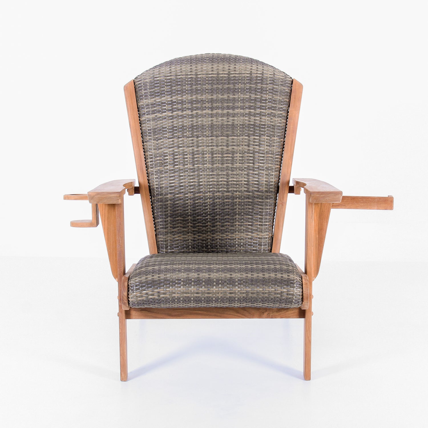 Auburn Upholstered Teak Outdoor Adirondack Chair - Cambridge Casual