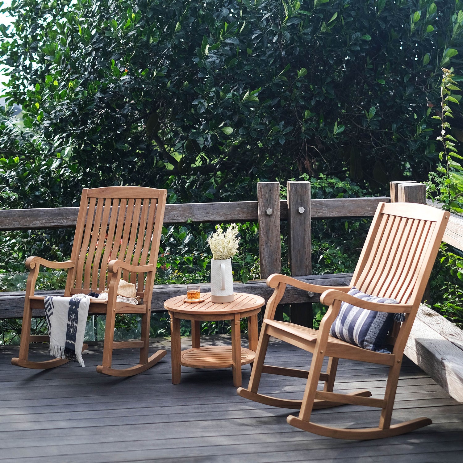 Teak Wood Outdoor Porch Rocking Chair | Cambridge Casual