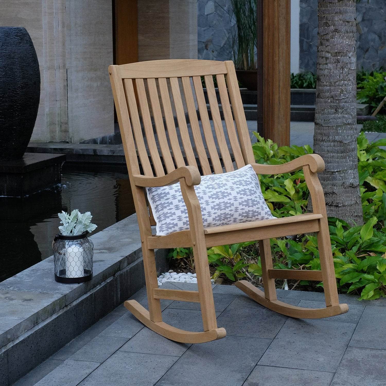 Teak Wood Outdoor Porch Rocking Chair | Cambridge Casual