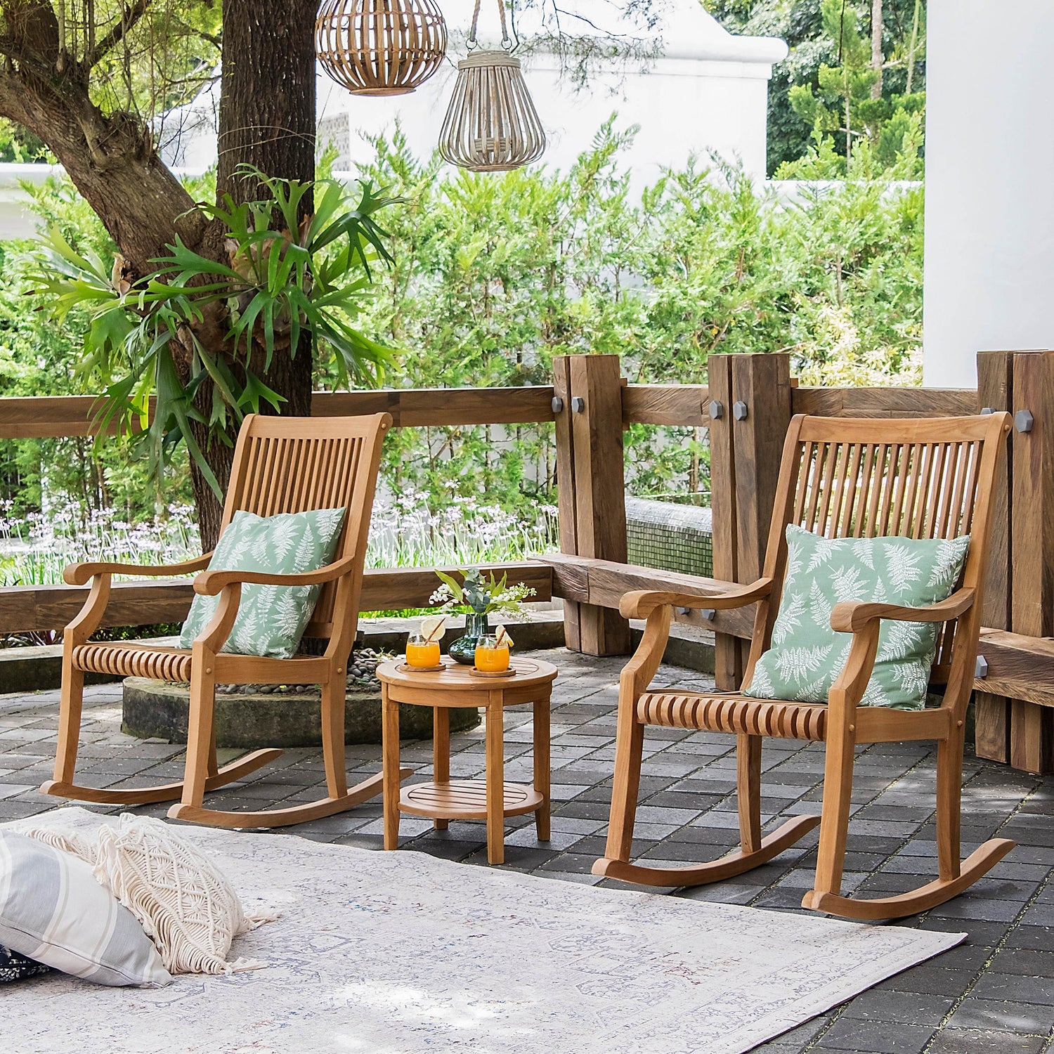 Mosko Teak Wood Porch Rocking Chair | Cambridge Casual