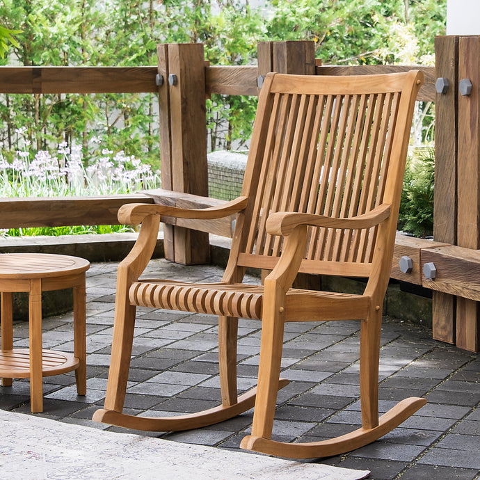 Mosko Teak Wood Porch Rocking Chair - Cambridge Casual