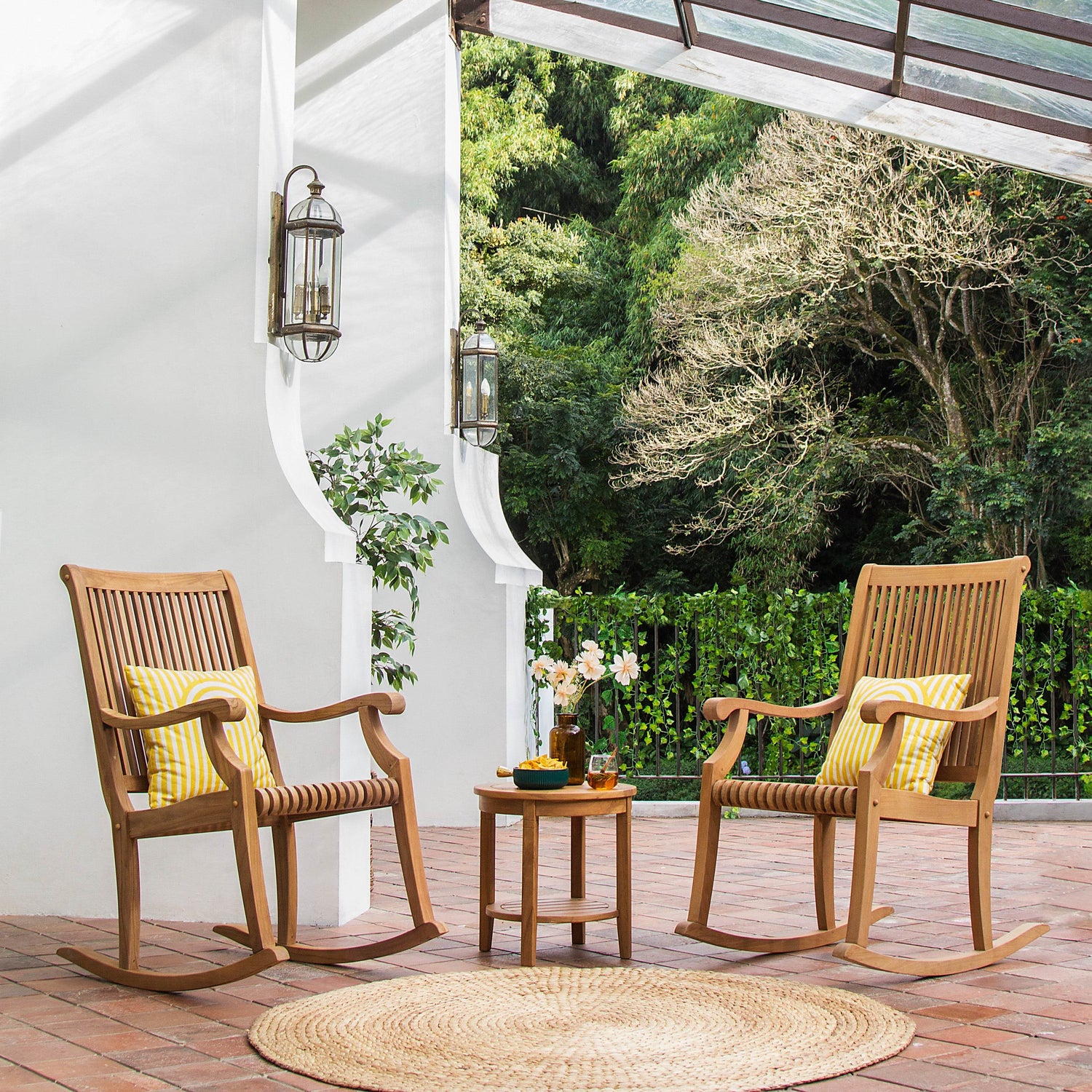 Mosko Teak Wood Porch Rocking Chair | Patio Furniture – Cambridge Casual