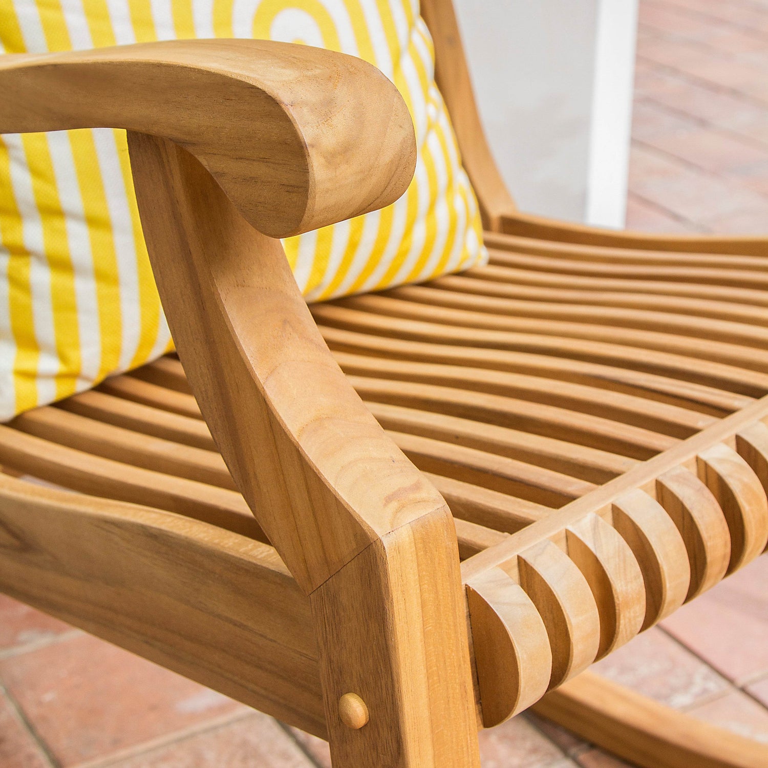 Mosko Teak Wood Porch Rocking Chair | Patio Furniture – Cambridge Casual