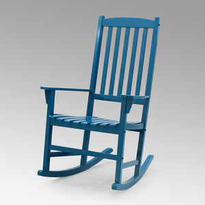 Moni Mahogany Wood Celestial Blue Porch Rocking Chair (Set of 2) - Cambridge Casual