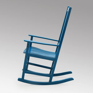 Moni Mahogany Wood Celestial Blue Porch Rocking Chair (Set of 2) - Cambridge Casual