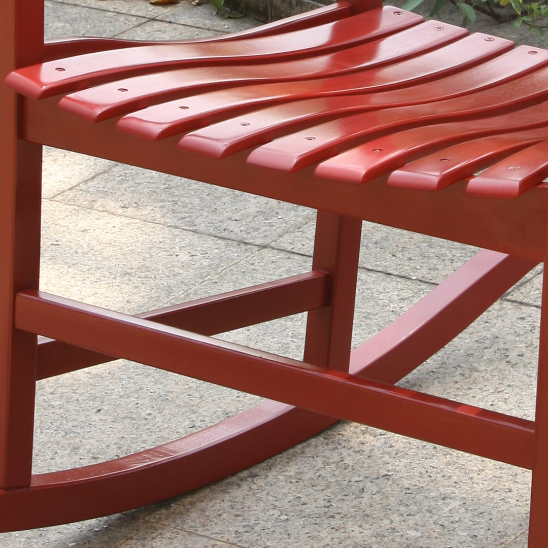 [DETAILS] Moni Mahogany Wood Red Porch Rocking Chair (Set of 2) - Cambridge Casual