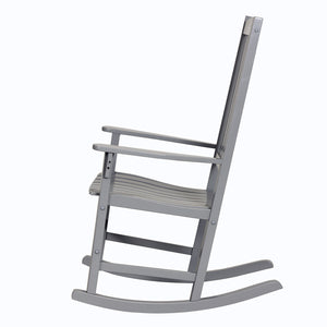 Moni Mahogany Wood Slate Gray Porch Rocking Chair (Set of 2) - Cambridge Casual