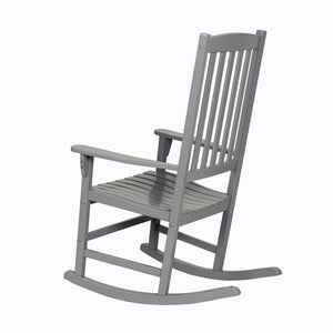 Moni Mahogany Wood Slate Gray Porch Rocking Chair (Set of 2) - Cambridge Casual