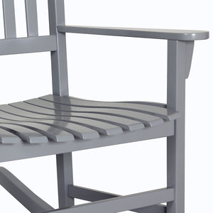 Moni Mahogany Wood Slate Gray Porch Rocking Chair (Set of 2) - Cambridge Casual
