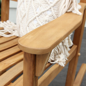 Moni Teak Wood Porch Rocking Chair (Set of 2) - Cambridge Casual