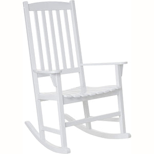 Moni Mahogany Wood White Porch Rocking Chair (Set of 2) - Cambridge Casual