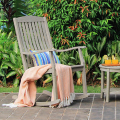 Richmond Weathered Teak Wood Outdoor Rocking Chair