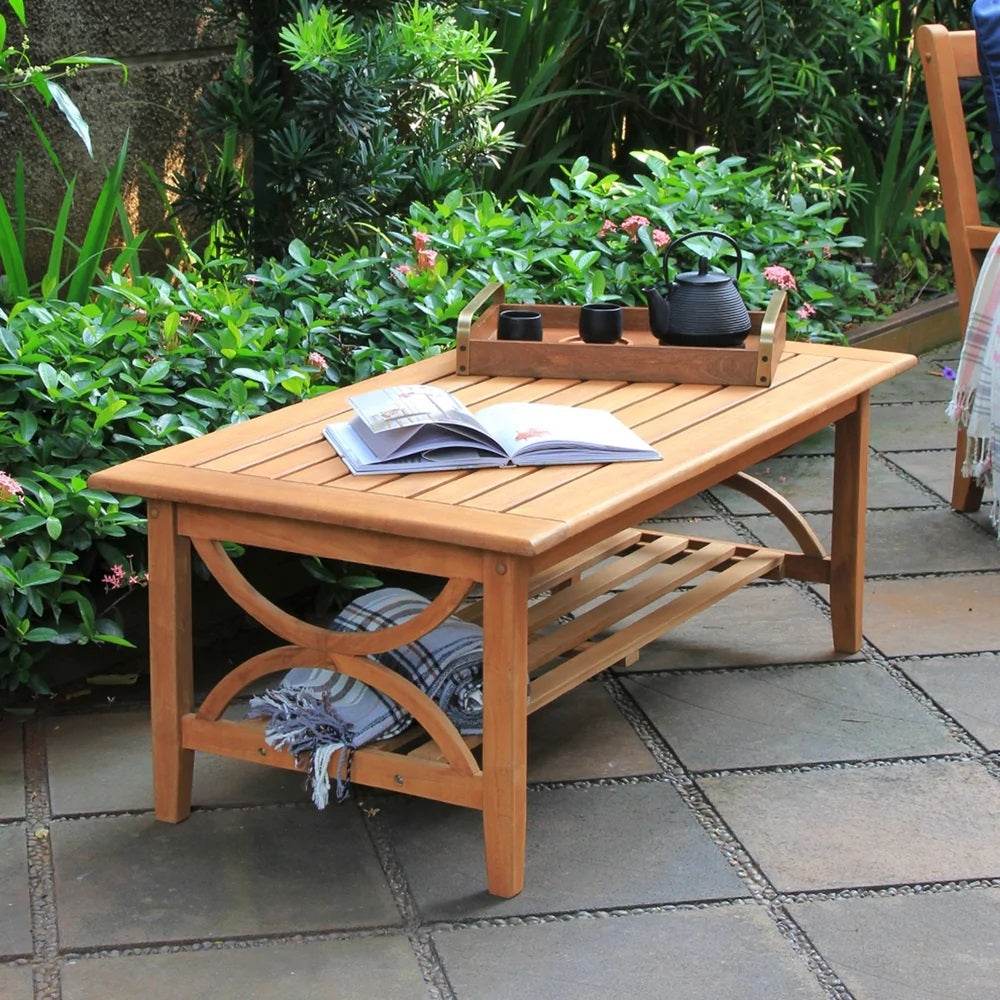 Abbington Teak Wood Patio Coffee Table Cambridge Casual