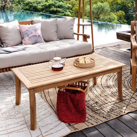 [DETAILS] Mosko Teak Wood Outdoor Coffee Table - Cambridge Casual