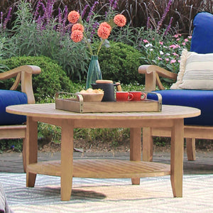 Richmond Teak Wood Outdoor Round Coffee Table - Cambridge Casual