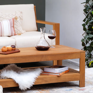Logan Teak Wood Outdoor Coffee Table - Cambridge Casual