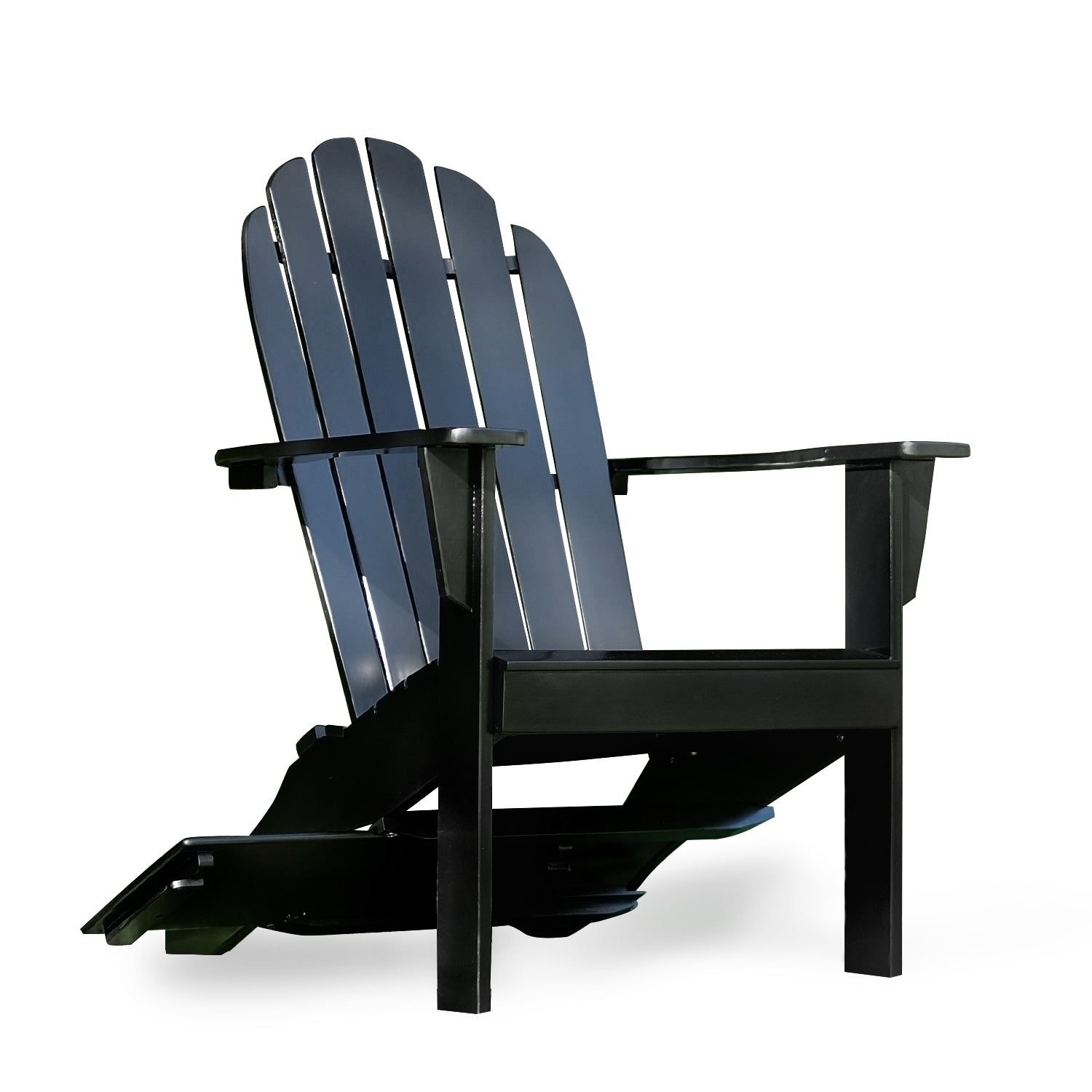 Moni Mahogany Wood Black Adirondack Chair FREE Tray Table - Cambridge Casual