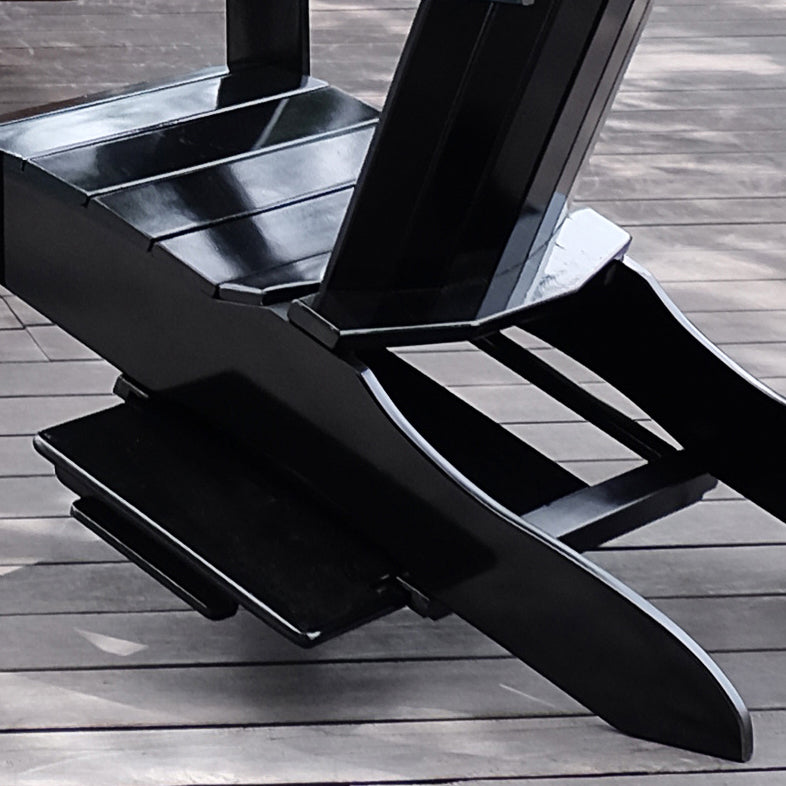 [DETAILS] Moni Mahogany Wood Black Adirondack Chair FREE Tray Table - Cambridge Casual