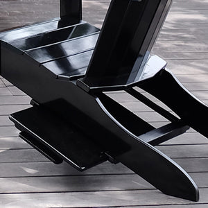 Moni Mahogany Wood Black Adirondack Chair FREE Tray Table - Cambridge Casual