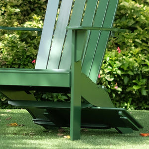Moni Mahogany Wood Hunter Green Adirondack Chair FREE Tray Table - Cambridge Casual