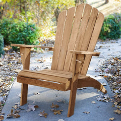 Richmond Teak Wood Adirondack Chair with Cup Holder