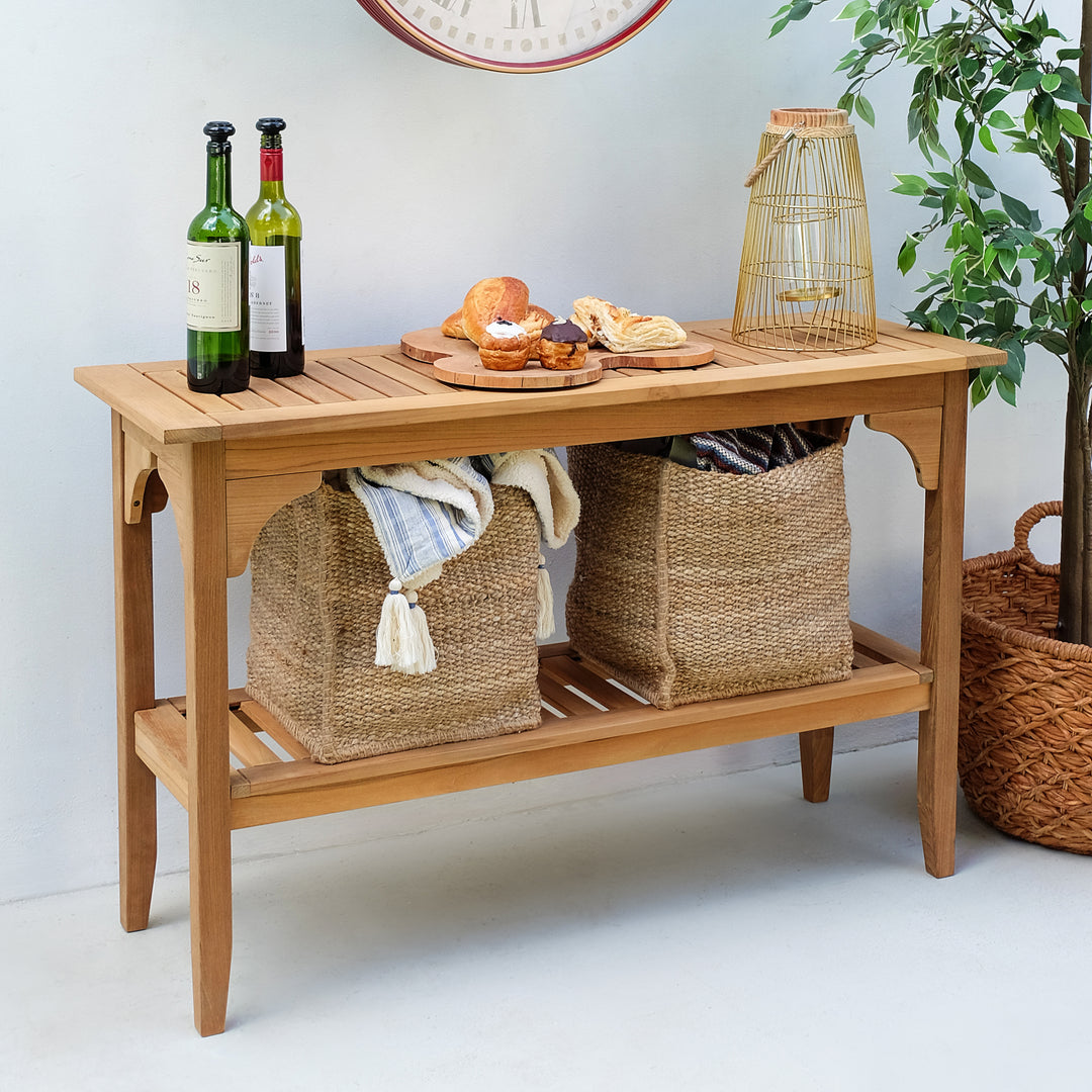 [DETAILS] Caterina Teak Wood Outdoor Console Table - Cambridge Casual