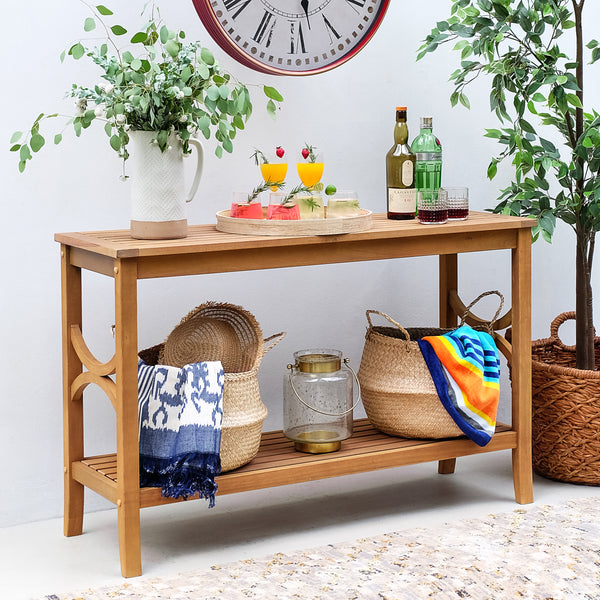 Abbington Teak Wood Outdoor Console Table - Cambridge Casual