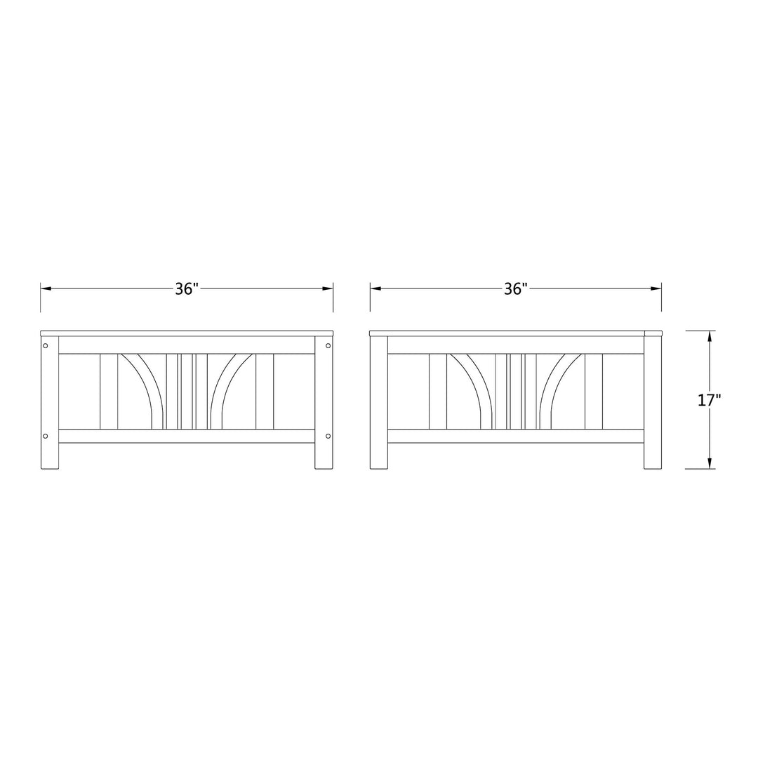 [DIMENSIONS] Abbington Teak Wood 8 Piece Patio Sectional Set with Gray Cushion - Cambridge Casual