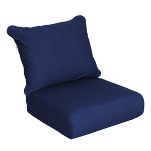 Sunbrella Indigo Outdoor Cushion Slipcover Replacement for Seating of Abbington 5 Piece Patio Conversation Set - Cambridge Casual