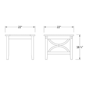 Abbington Teak Wood 5 Piece Patio Conversation Set with Gray Cushion - Cambridge Casual