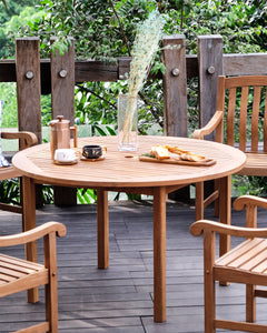 Vermont Teak Wood 5 Piece Outdoor Dining Set - Cambridge Casual