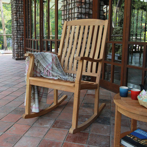 Richmond Teak Wood Porch Rocking Chair - Cambridge Casual