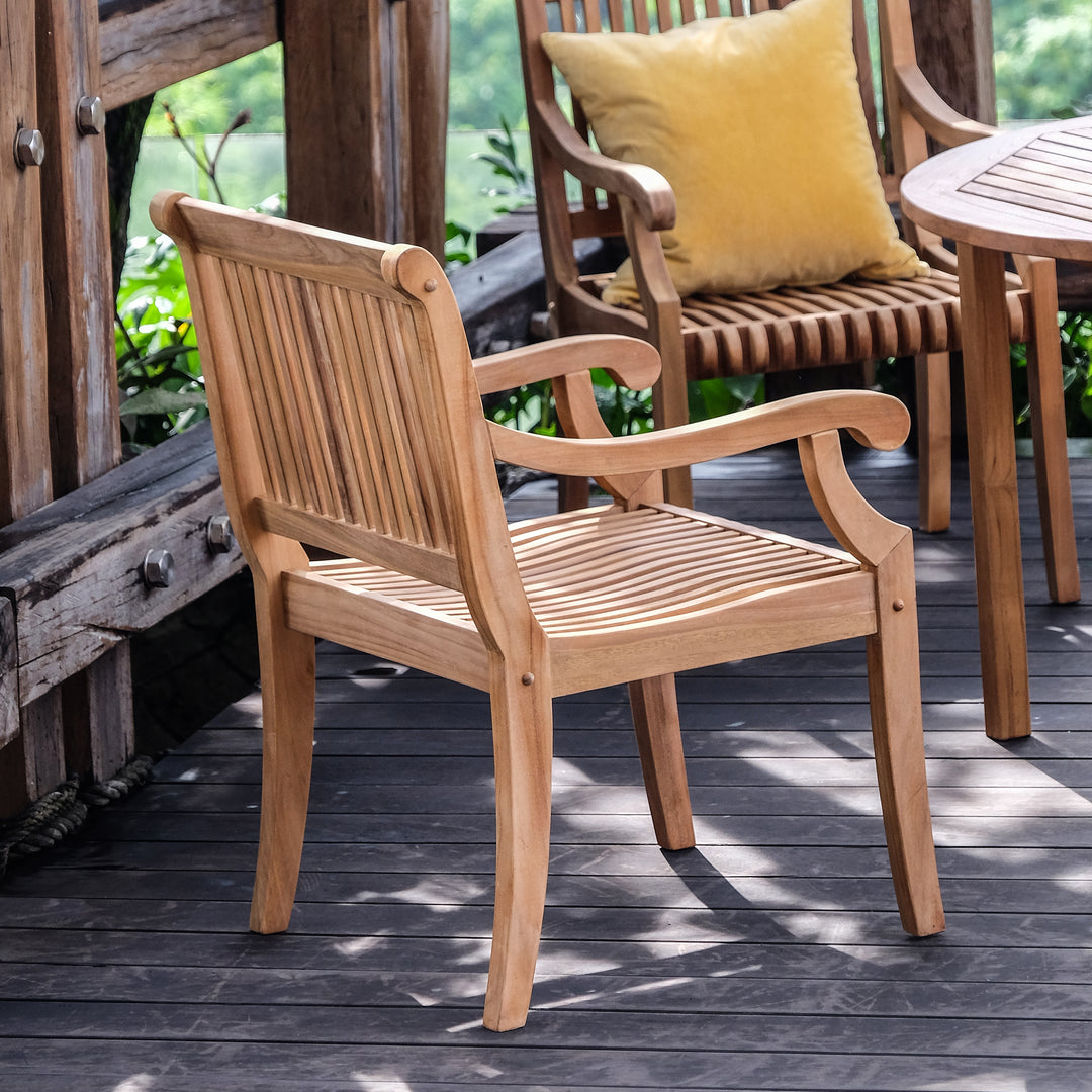 [DETAILS] Mosko Teak Wood 5 Piece Outdoor Dining Set - Cambridge Casual