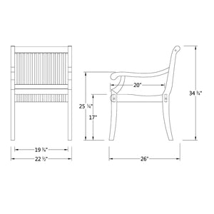 Mosko Teak Wood 5 Piece Outdoor Dining Set - Cambridge Casual
