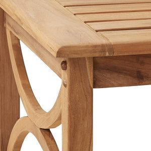 Abbington Teak Wood 3 Piece Patio Conversation Set with Navy Cushion - Cambridge Casual