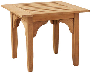 Caterina Teak Wood 3 Piece Patio Conversation Set with Navy Cushion - Cambridge Casual