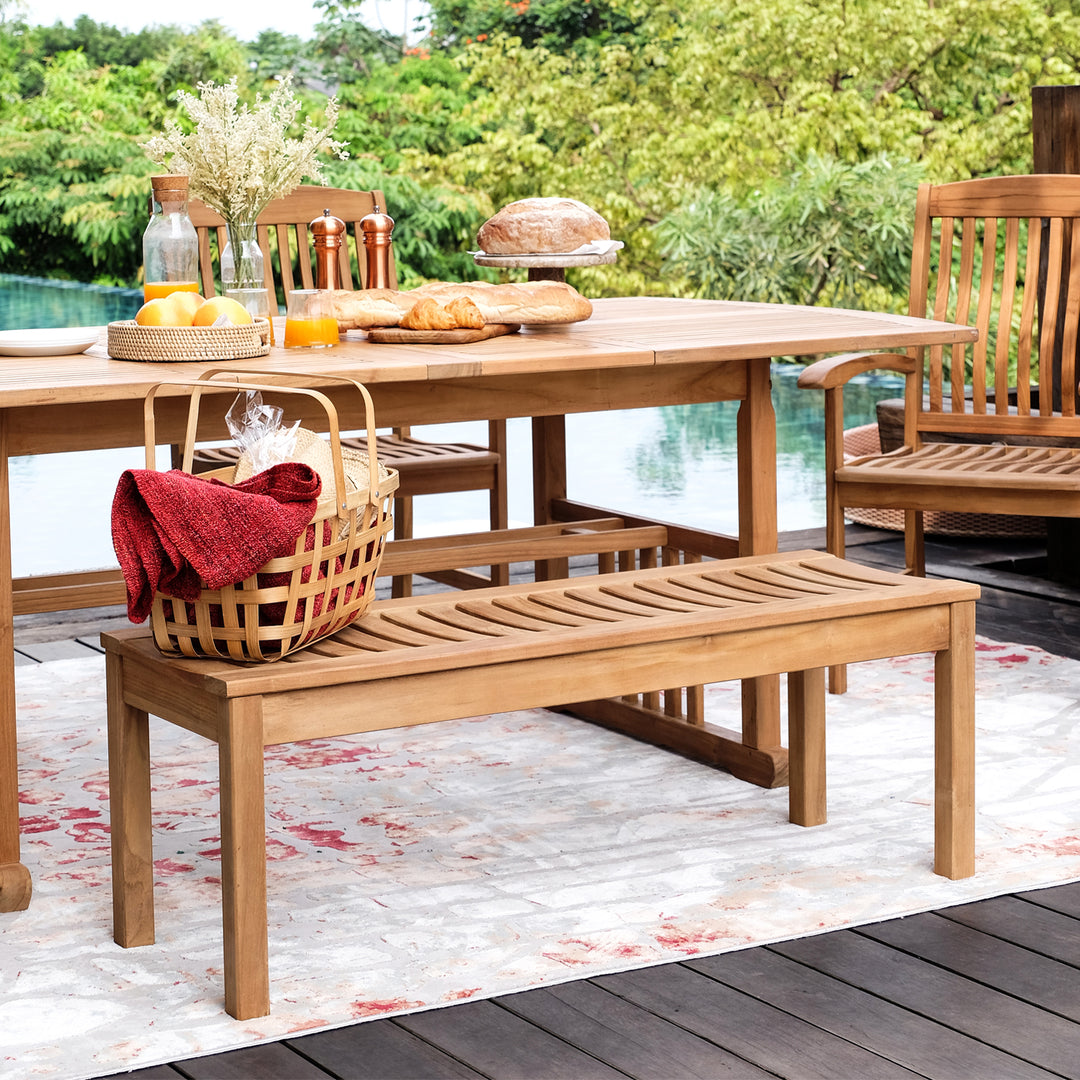 [DETAILS] Caterina Teak Wood 6 Piece Outdoor Dining Set - Cambridge Casual